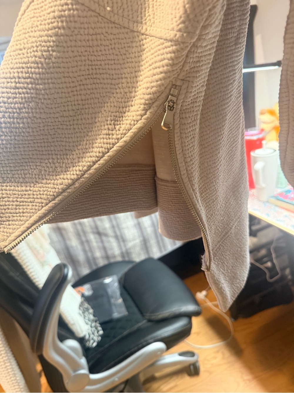 Calia Textured Cream Crewneck Sweater - Picture 2 of 3